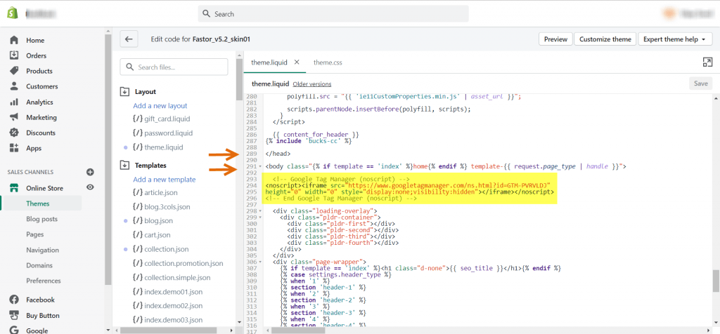 Google Tag Manager with Shopify