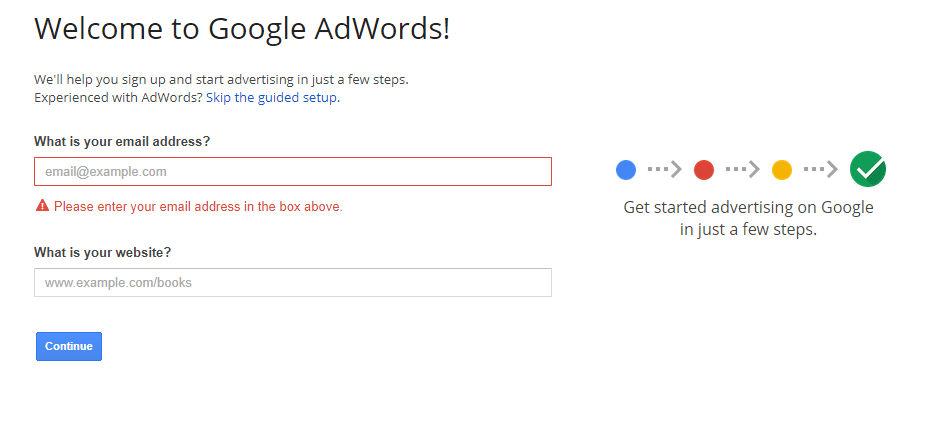 Account on Google Adwords