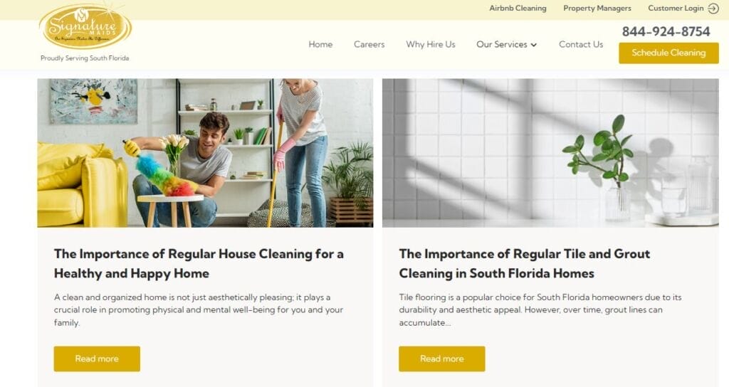 Content marketing for cleaning business