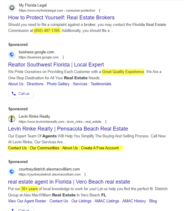 Extensions for PPC Real Estate