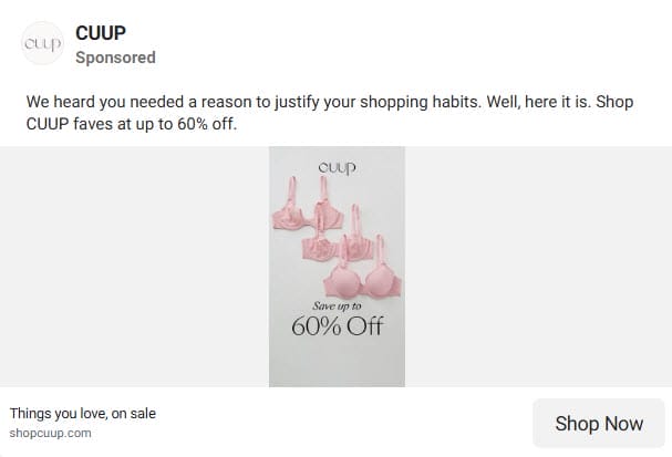 Facebook Ads Examples For Lingerie Business5