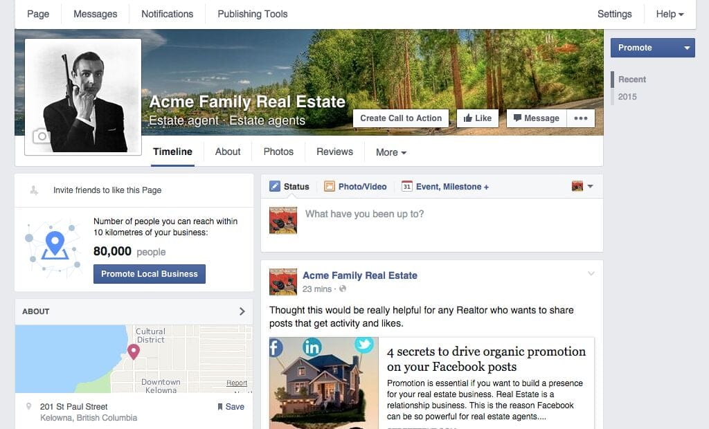 Facebook business page for leads