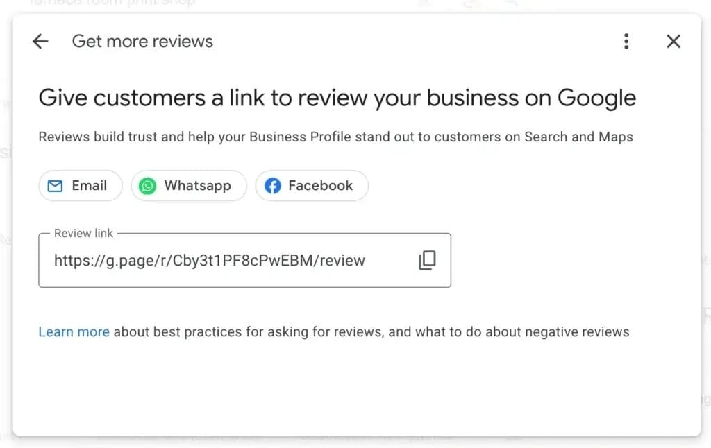 Get Google reviews