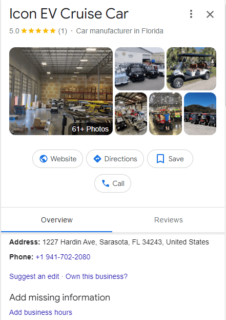 Google My Business Profile