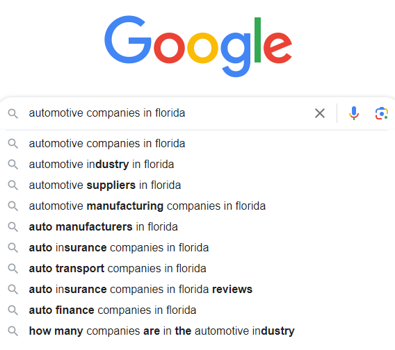 Keyword Analysis for automotive