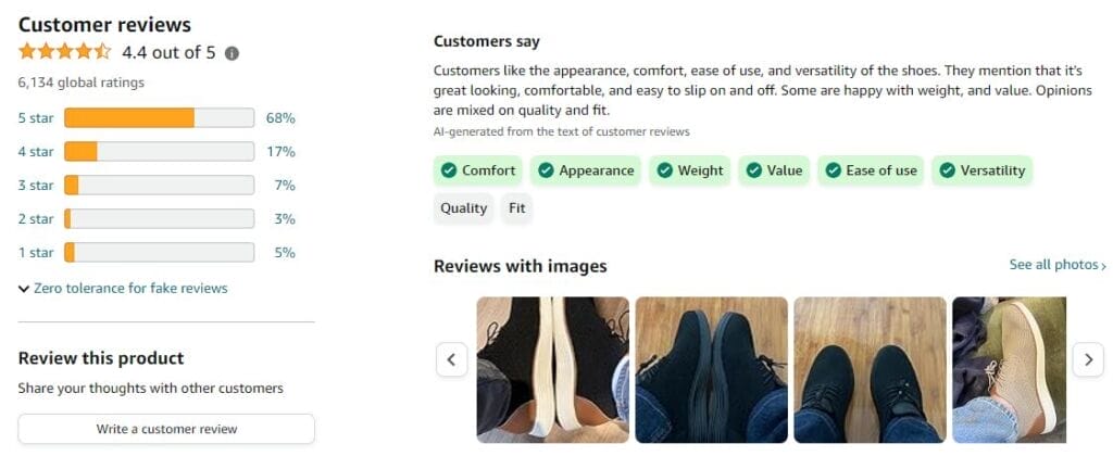Managing customer reviews and ratings