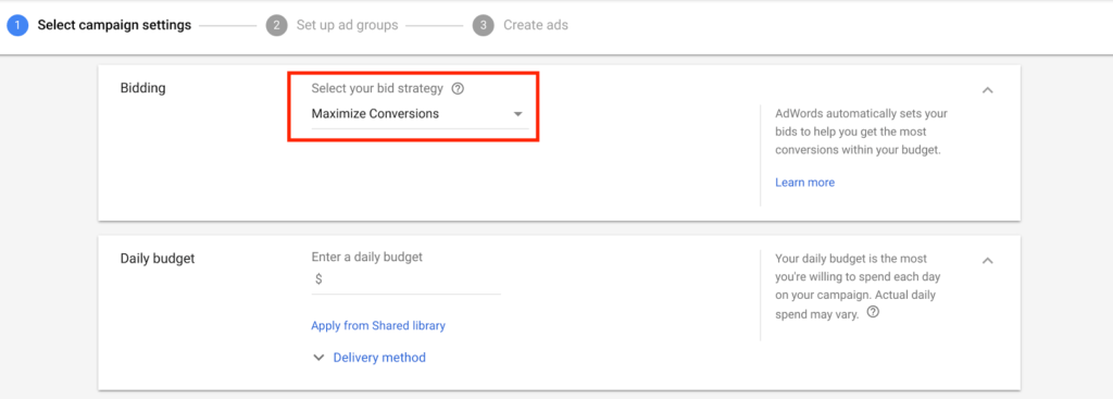Right Bid Strategy in Google Ads