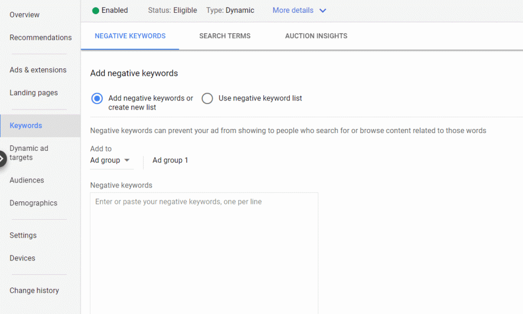 Negative Keyword2