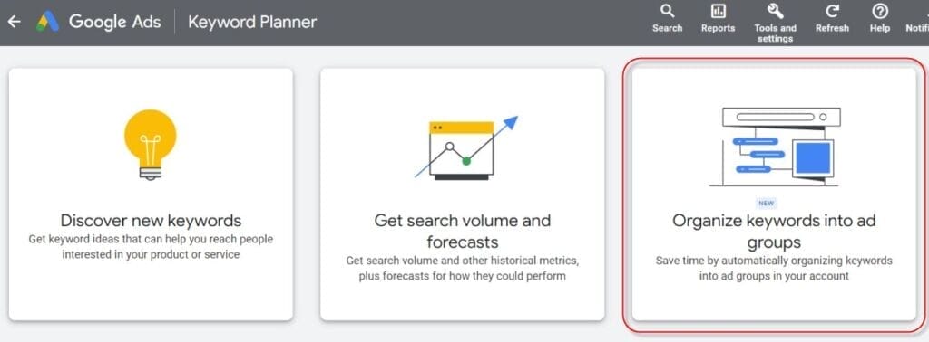 Organize Keywords into Ad Groups