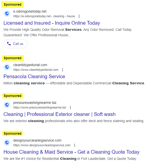 Pay per click PPC advertising