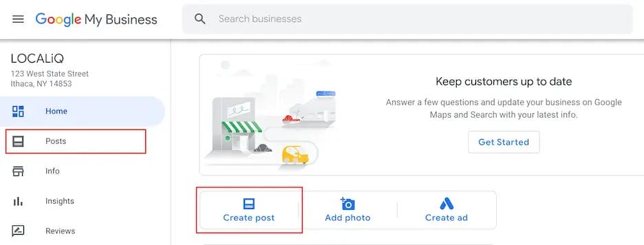 Post to your Google Business Profile