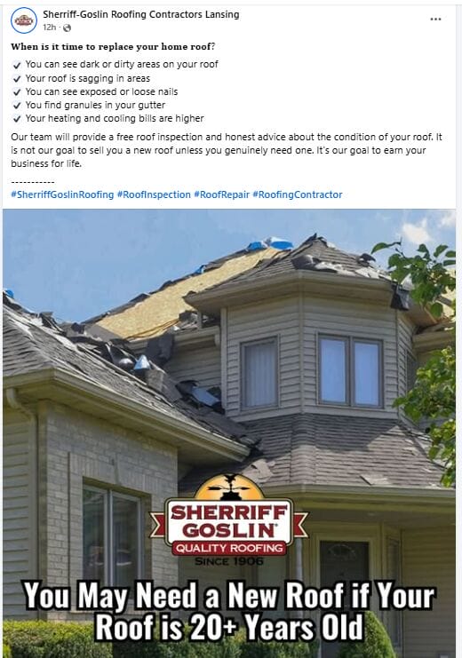 Maximize Your Reach with These Proven Roofing Ads Examples 4 Roofing Ads examples4
