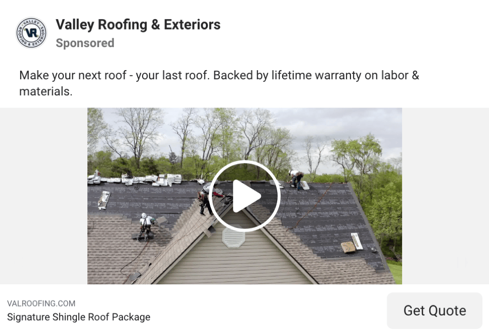 Inspiring Roofing Facebook Ads Example for Contractors 10 Roofing Facebook Ads Examples10