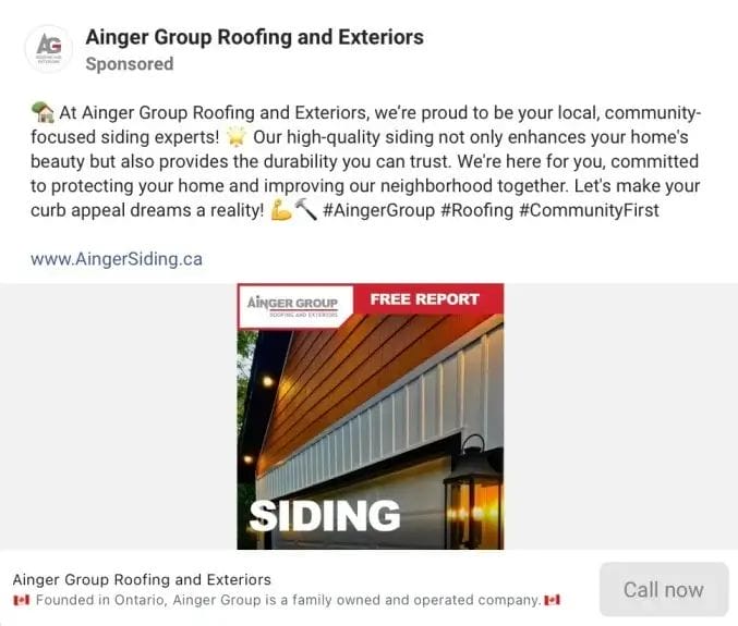 Inspiring Roofing Facebook Ads Example for Contractors 9 Roofing Facebook Ads Examples9