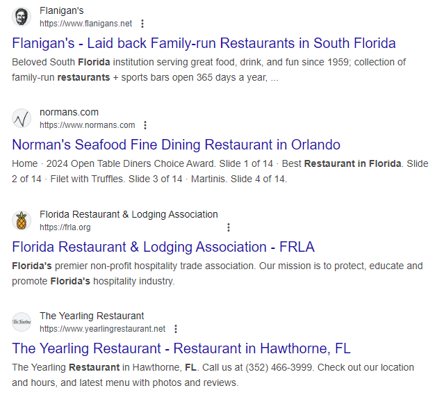 SEO for Restaurant