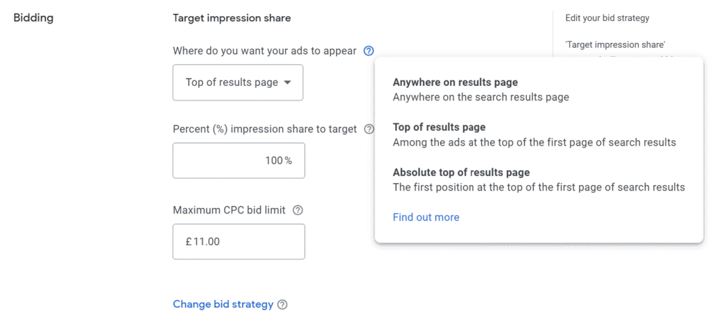 Target Impression Share