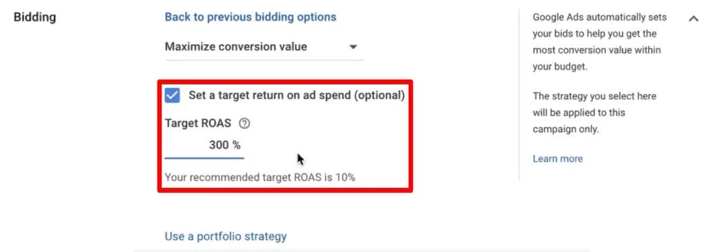 Google Ads Portfolio Bid Strategy