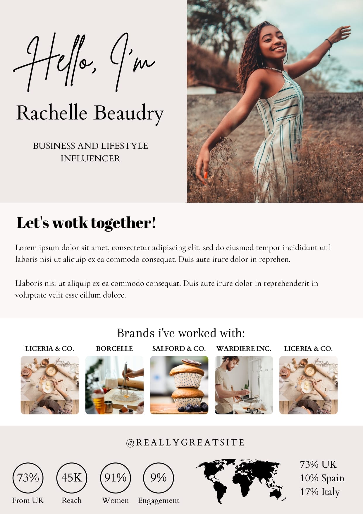 Example 1 for single page Template