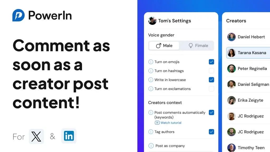 PowerIn: Revolutionizing LinkedIn and Twitter Engagement 2 powerin3