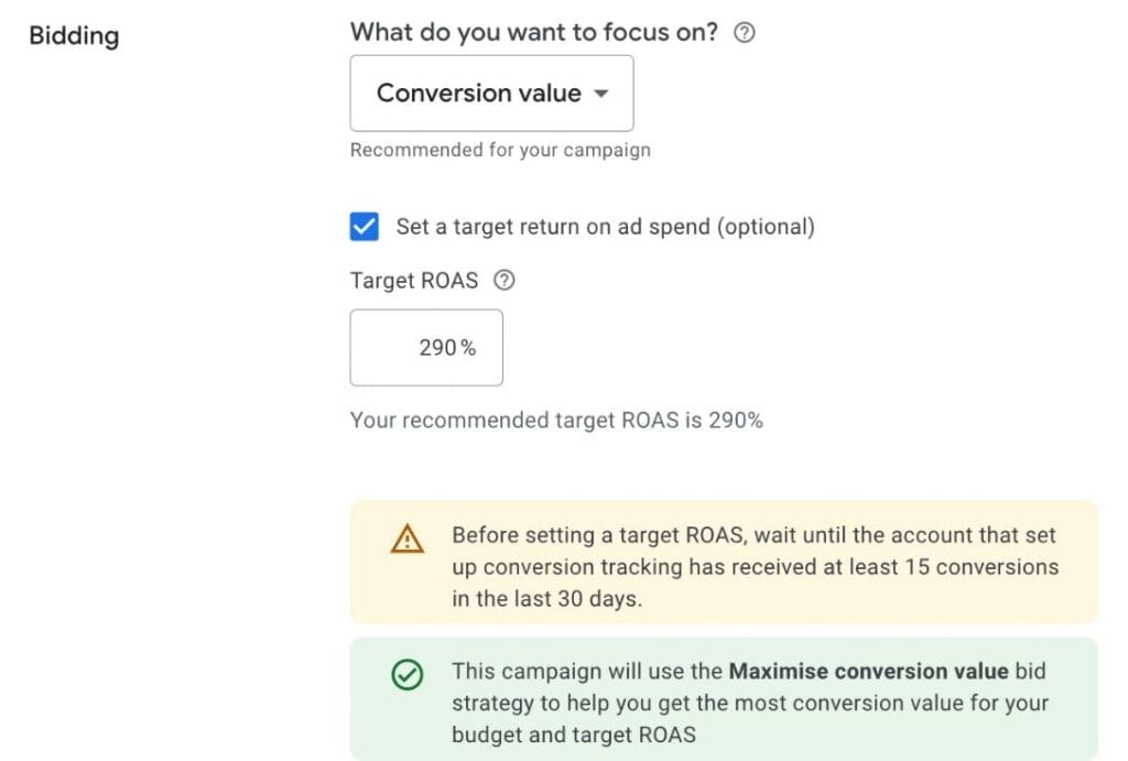 shopping campaign bidding strategies