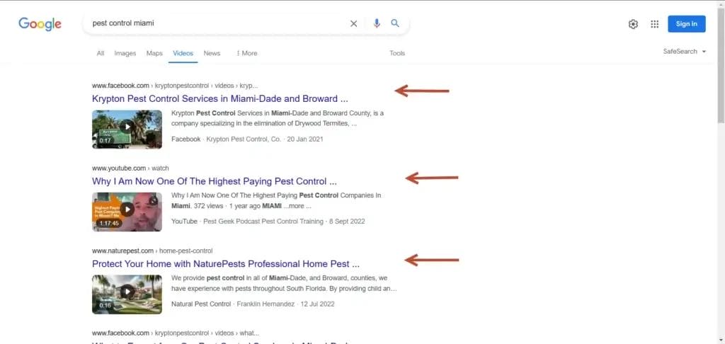 video marketing for pest control