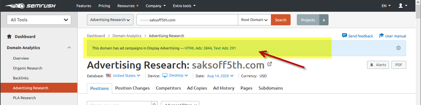 Analyse Competitor Google Ads