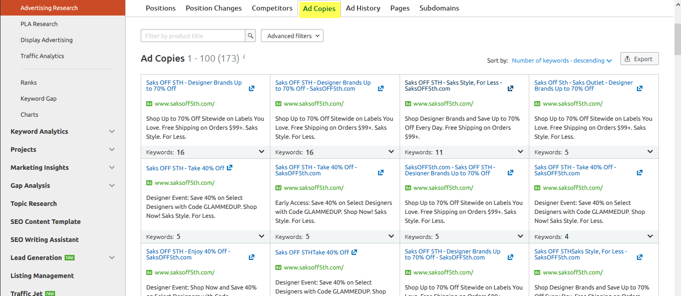 Competitor Google Ads